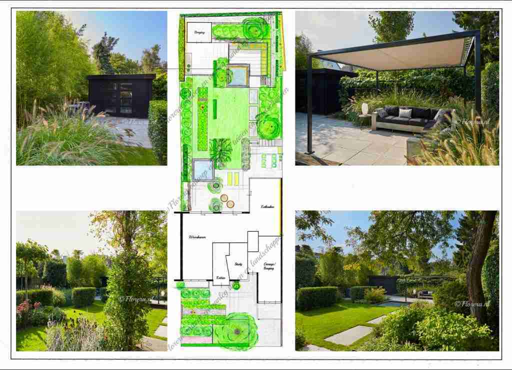tuinontwerp en tuinaanleg via Florera van een luxe stadstuin Eindhoven-florera.nl